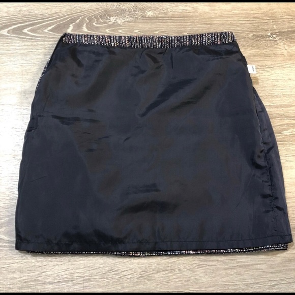 Ann Taylor Loft Navy Tweed Mini Skirt - Picture 6 of 8